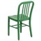 Merrick Lane Santorini 18 Inch Galvanized Steel Indoor/Outdoor Dining Chair with Slatted Back And Powder Coated Finish